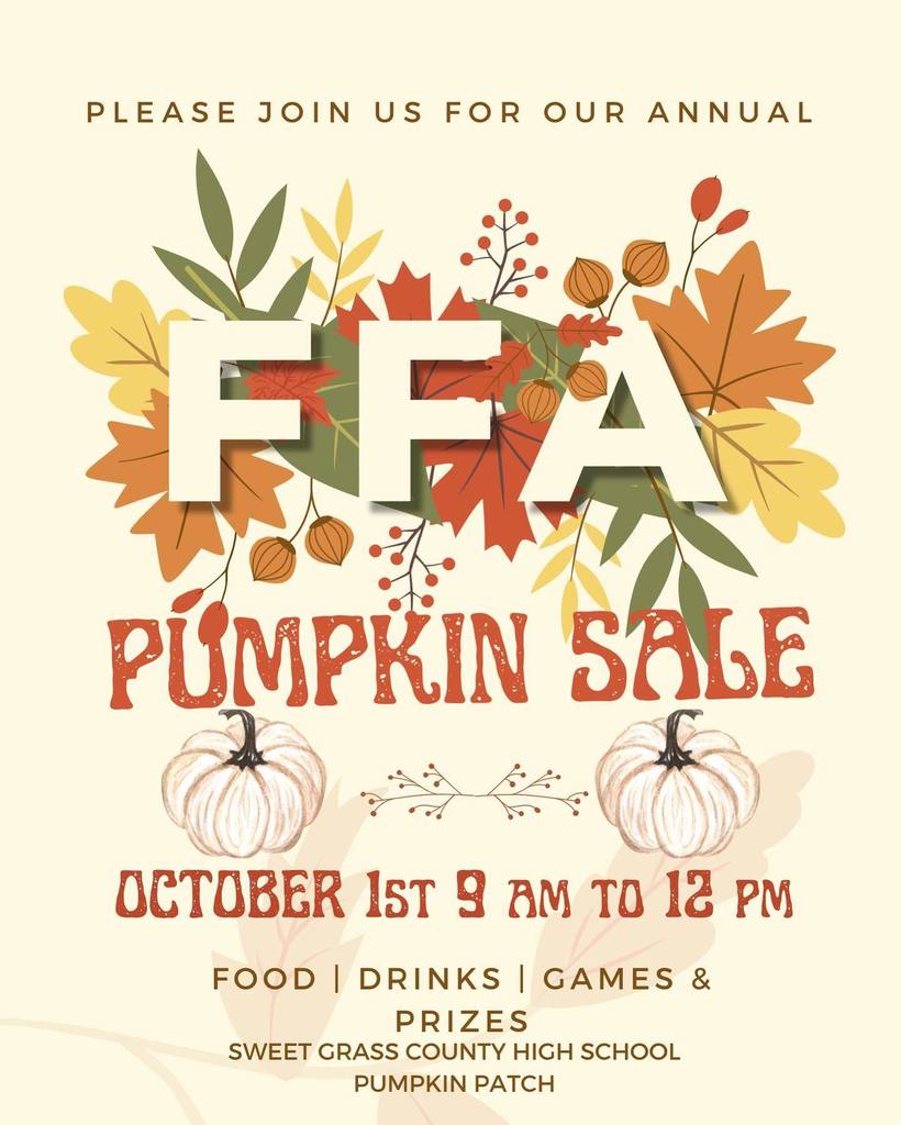 2022 FFA pumpkin sale flyer